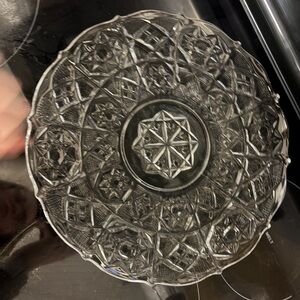 Elegant Clear Glass Decorative Plate